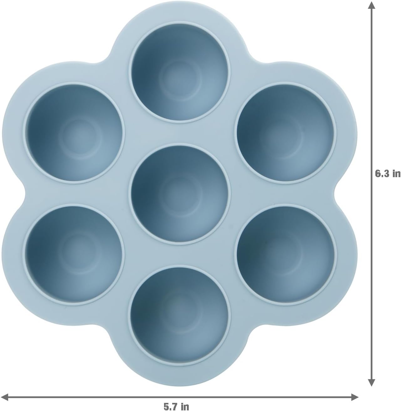 Thumbnail 4 de PandaEar 3 Pack Silicone Baby Food Freezer Tray with Lids (7 pods, non-stick) – Blue/Green/Carnation