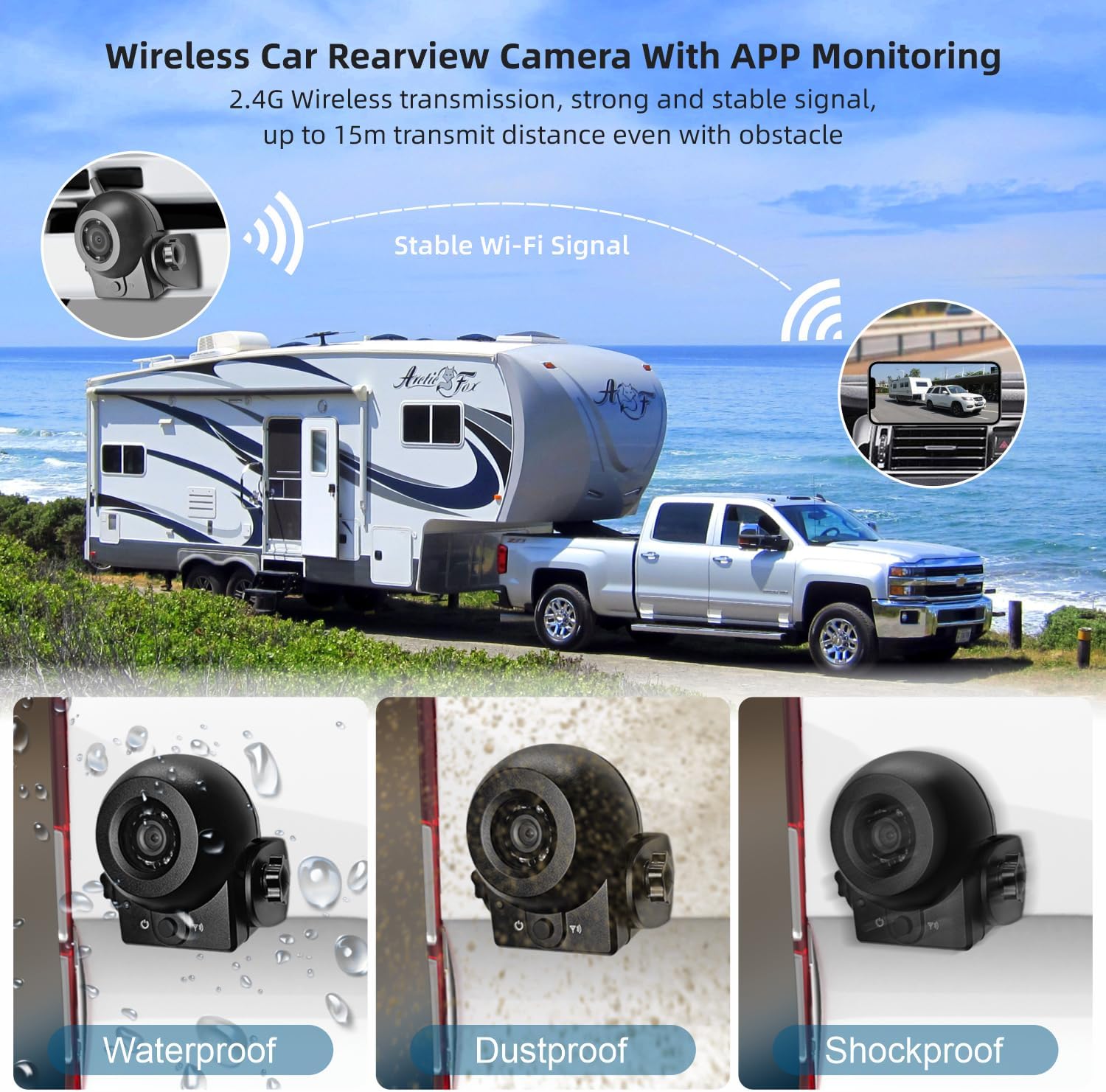 Detalle de Uzone Wireless Reversing Camera 2.4G