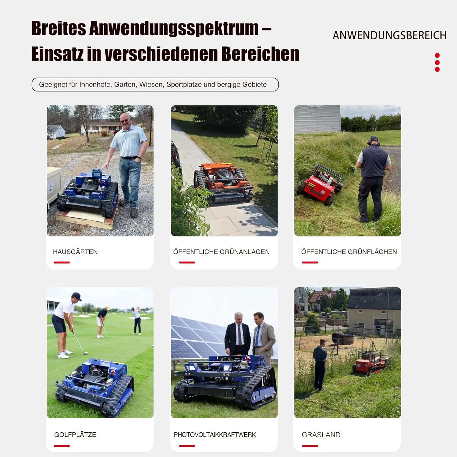 Thumbnail 4 de Mähroboter-Fernsteuerung mit Raupenfahrwerk 4x4 Hybrid - 55 cm Schnittbreite, Steigungsschutz bis 45°