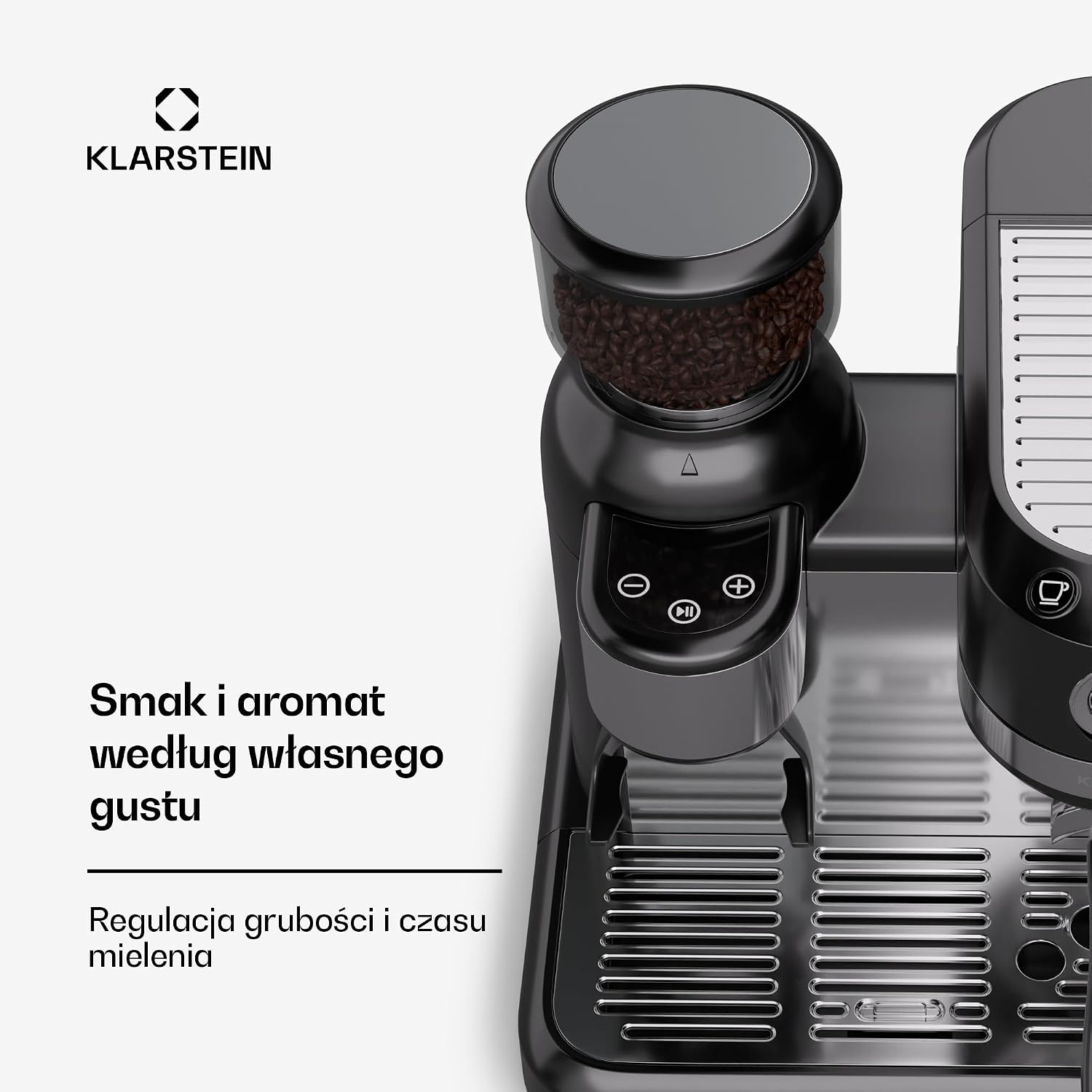 Detalle 1 de Klarstein 4060656534126 Bella Café espresso machine with grinder and milk frother