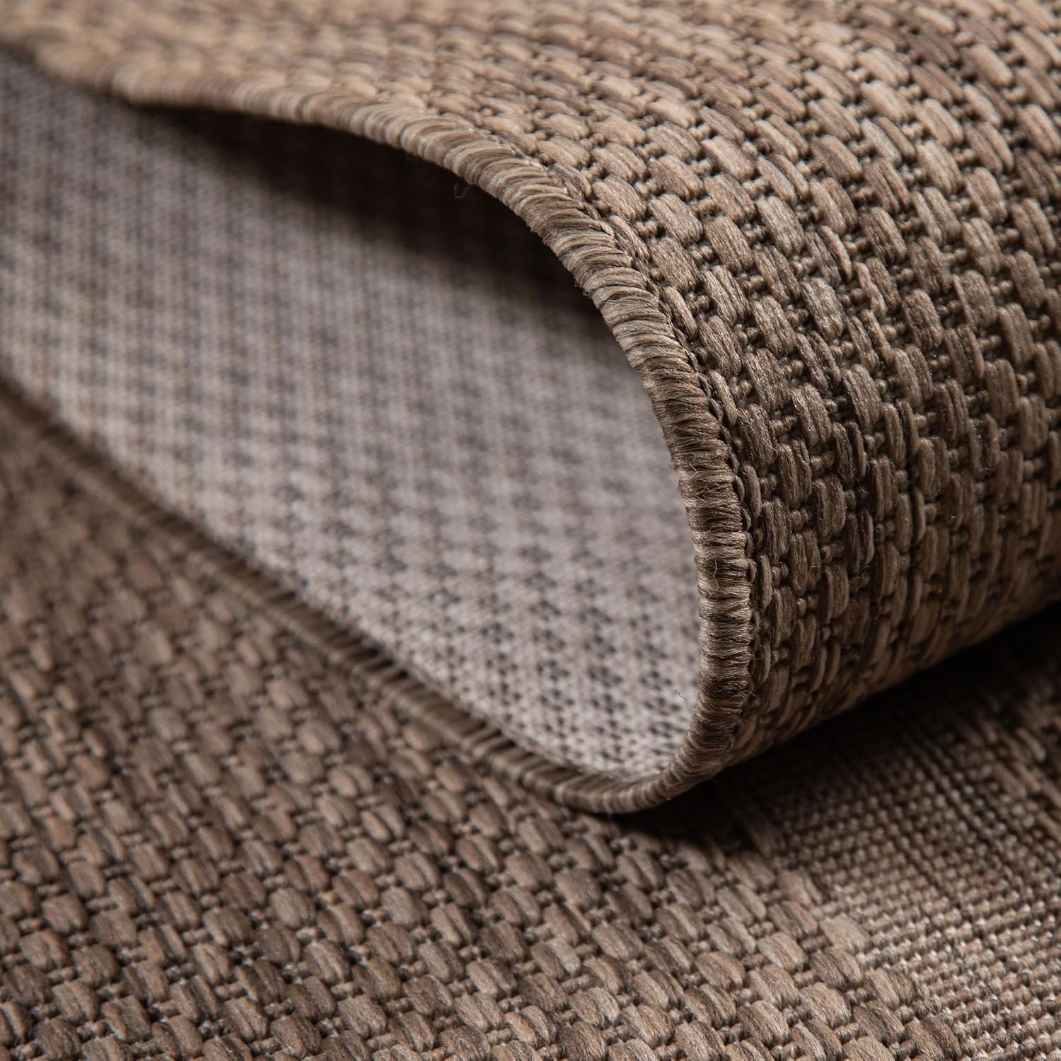 Thumbnail 4 de Carpettex Outdoor Teppich 280 × 370 cm, braun – wetterfest, einfarbig, Sisal-Look
