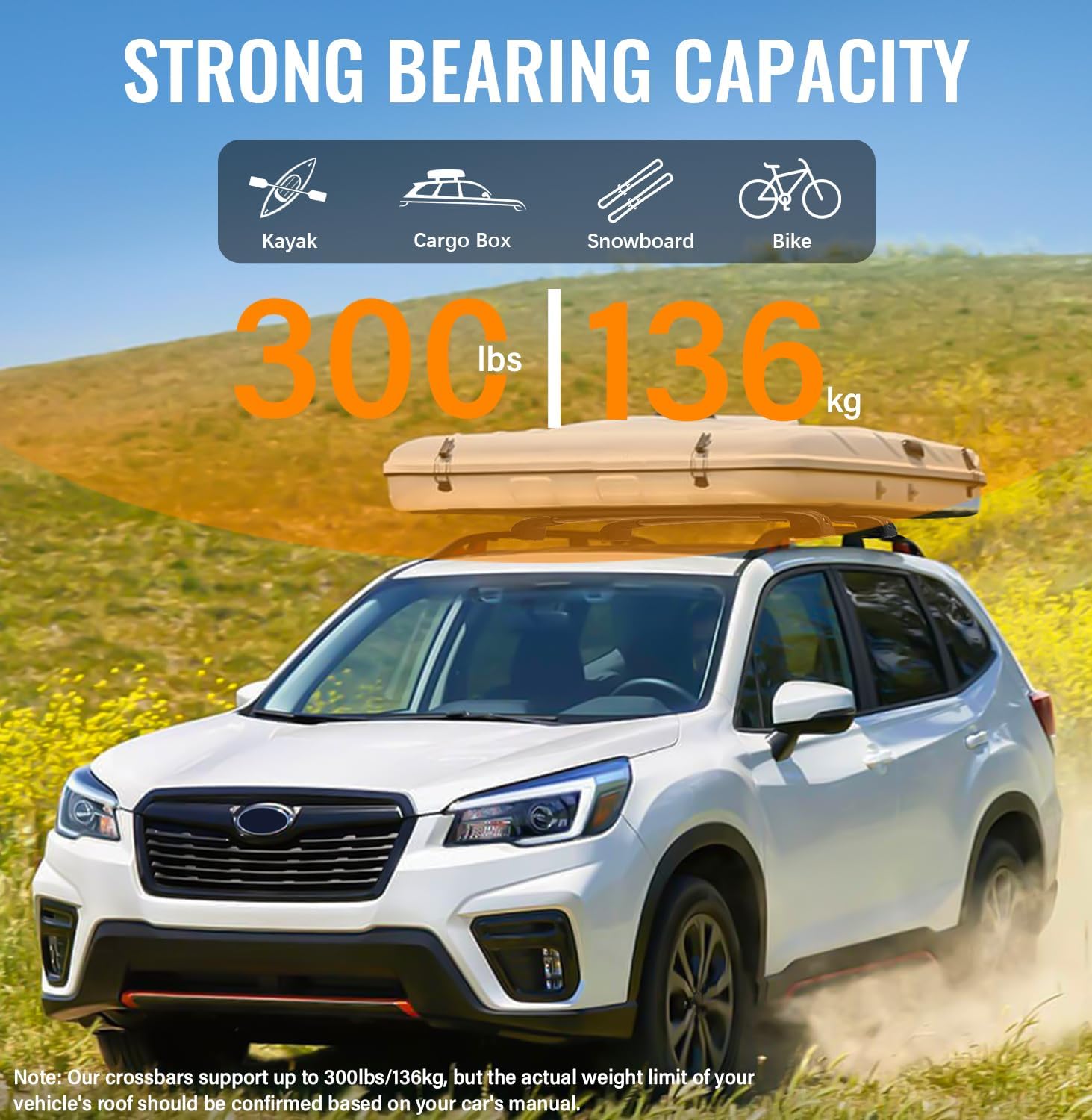 Detalle de Roof Rack Crossbars for Subaru Forester