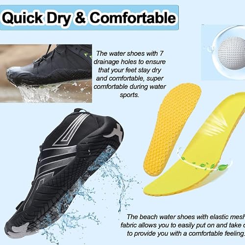 Detalle de Bravover Quick Dry Barefoot Aqua Shoes – Unisex Beach & Pool Shoes