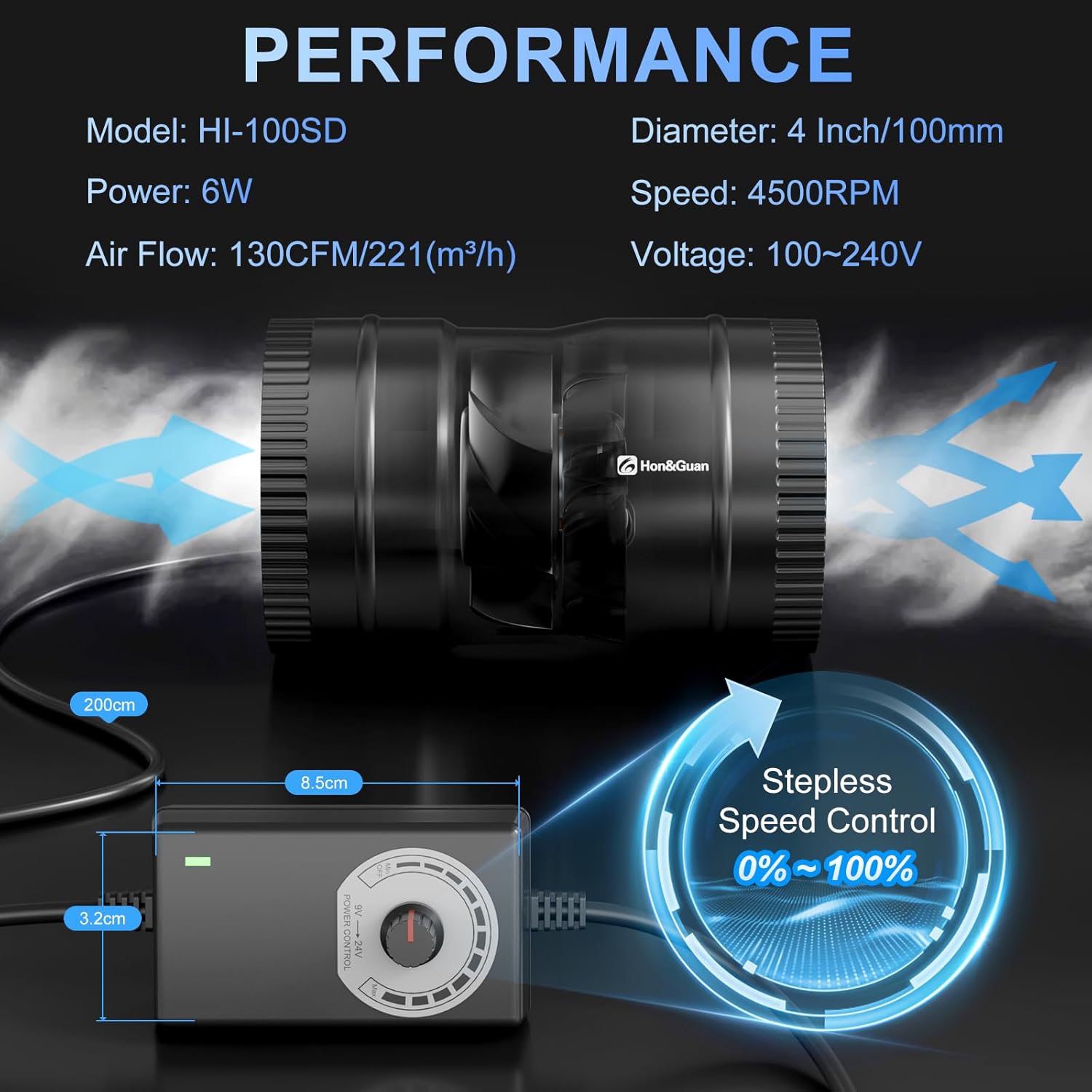 Thumbnail 5 de Hon&Guan Ventilatore 100mm regolabile 🌬