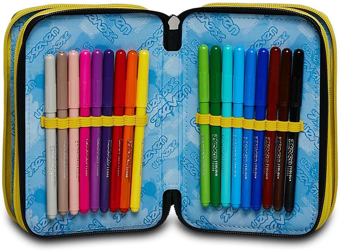 Thumbnail 1 de Seven Trousse à Crayons XXL Fly Stars – Trousse à Stylos 3 compartiments, 12,5 x 20 x 7 cm