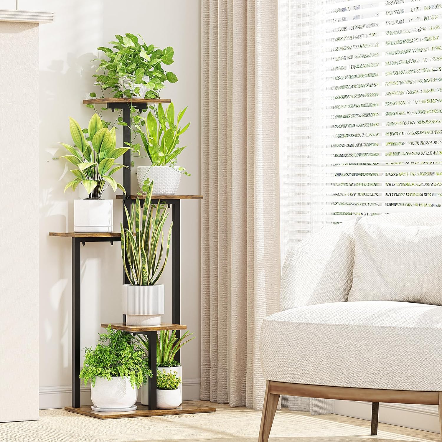 Thumbnail 6 de LOOBOV Support de Fleurs 5 étages