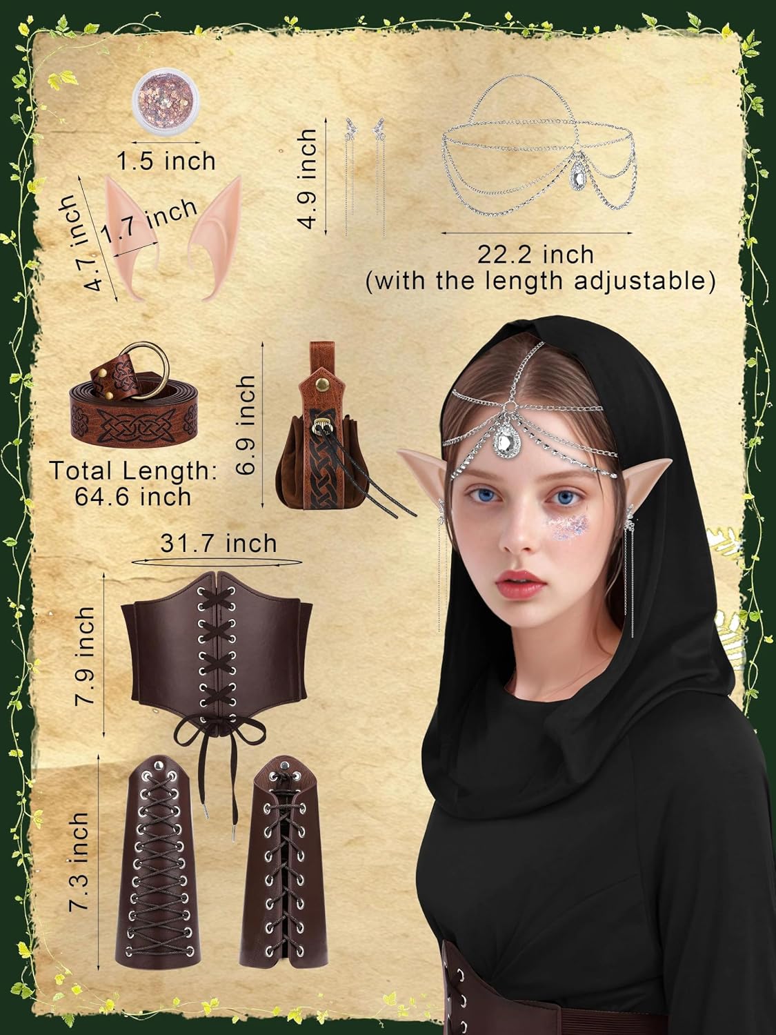 Detalle de Renaissance Costume Set, 10-Piece