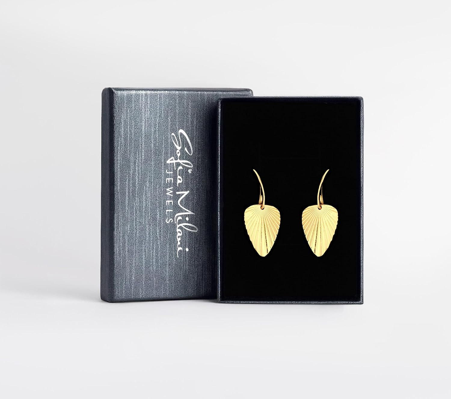 Detalle de SOFIA MILANI Damen-Ohrhänger aus 925 Silber mit Blatt-Motiv – elegant & zeitlos