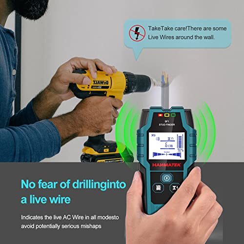Detalle de Detector 4 en 1 HANMATEK SFI: escáner de pared para madera, metal, cables y magnetismo