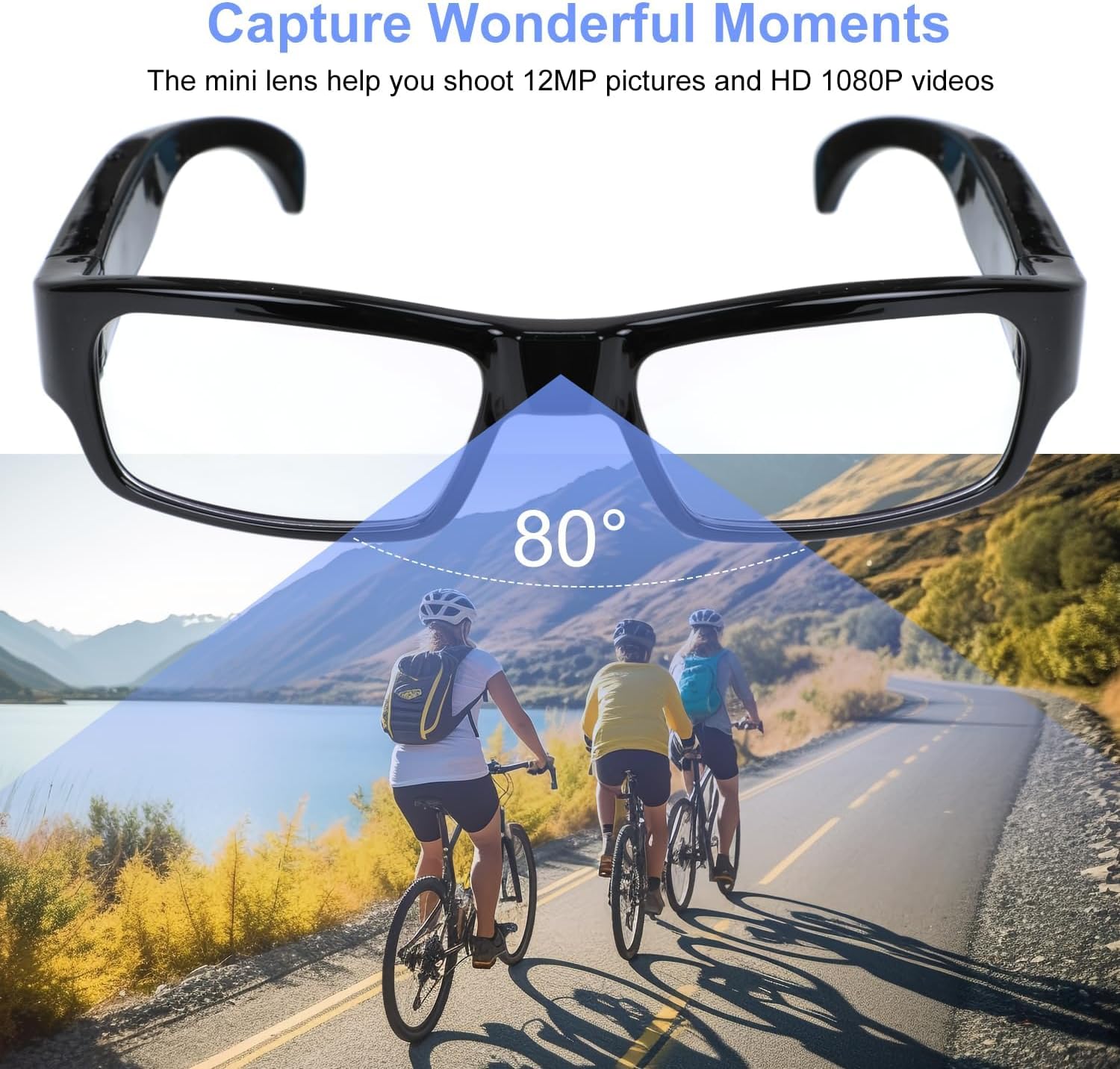 Thumbnail 1 de SHENMEILA 1080p Spy Camera Glasses with 32GB Card: Wearable Eyewear for Everyday Recording