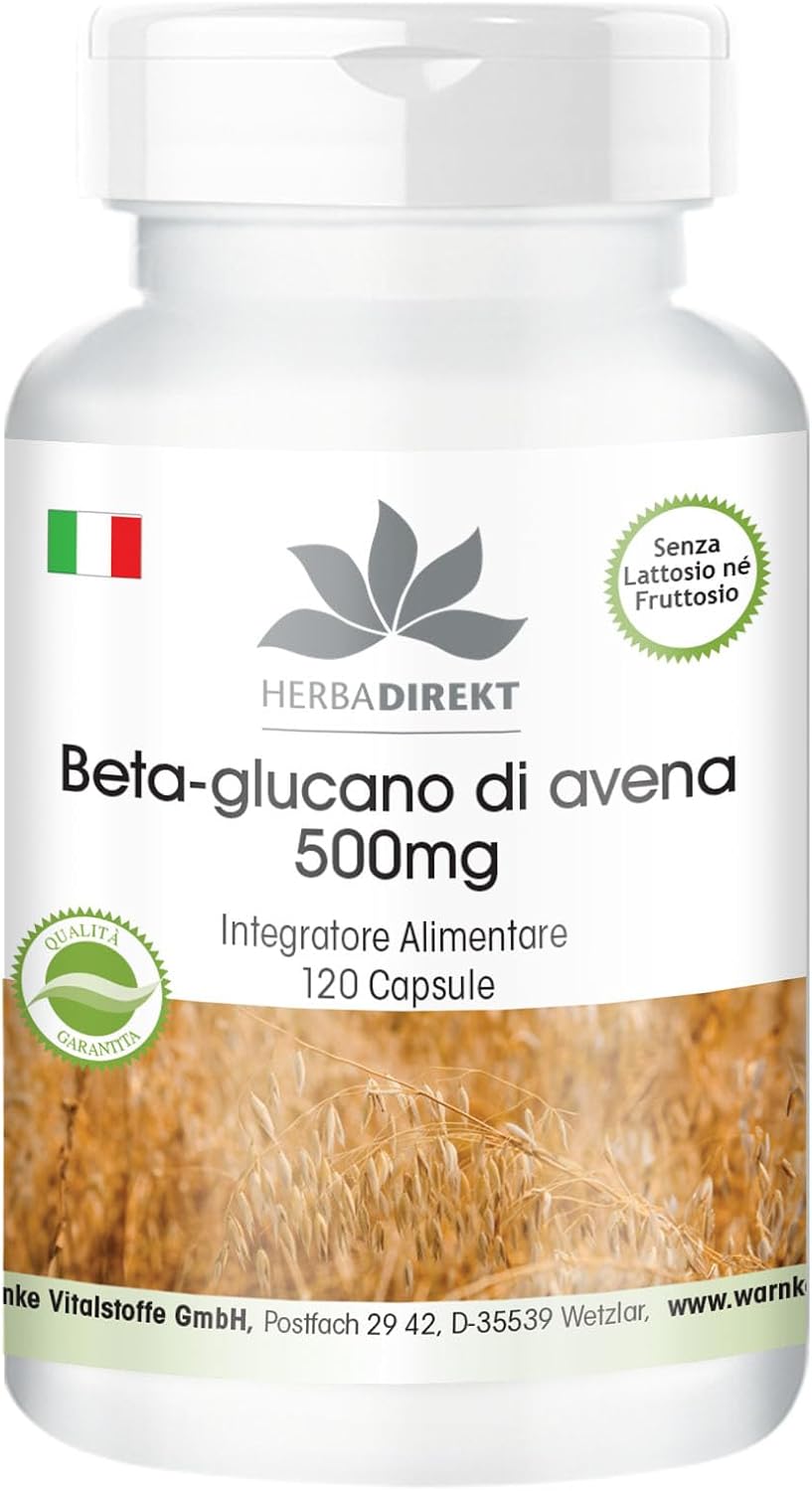 Detalle de HERBADIREKT Beta glucano 500 mg 120 capsule integratore 💊