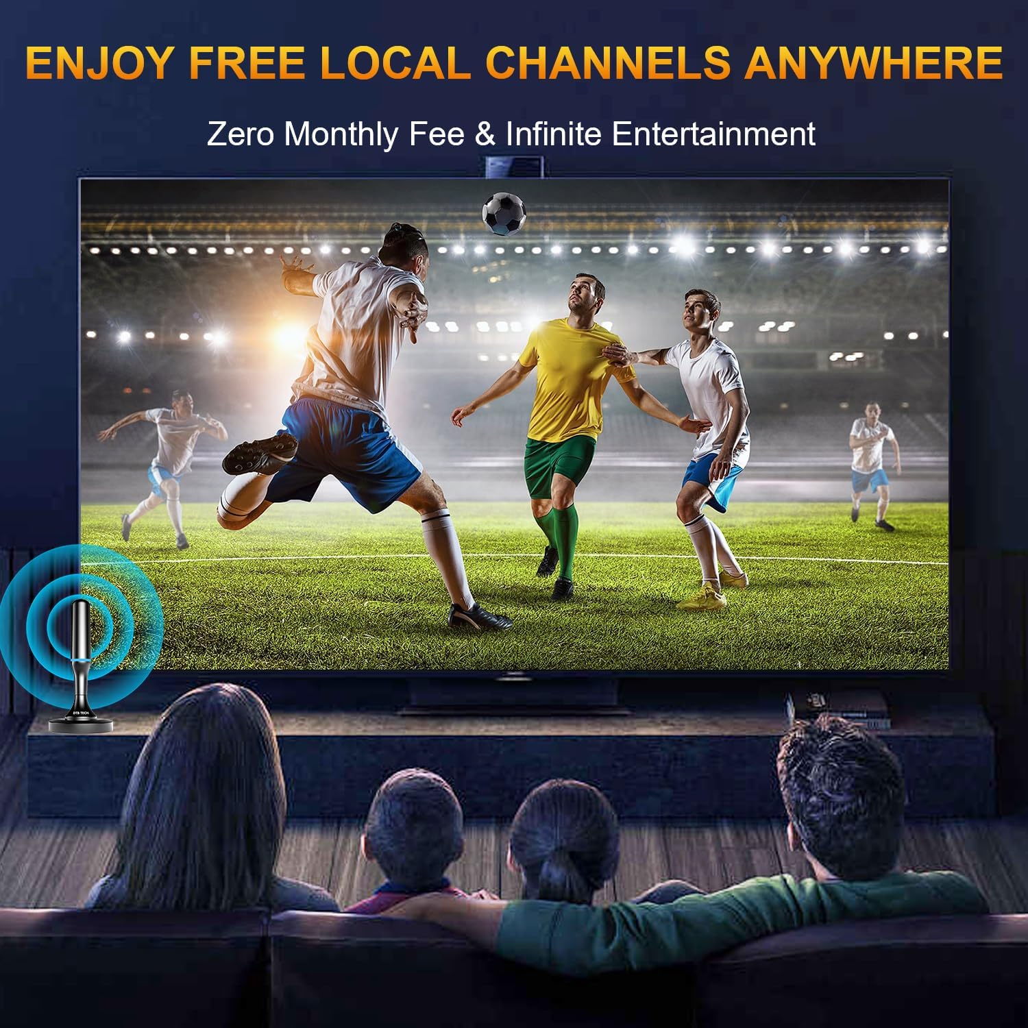 Detalle 2 de Amplified Digital Indoor TV Antenna for Local Channels with 360° Reception