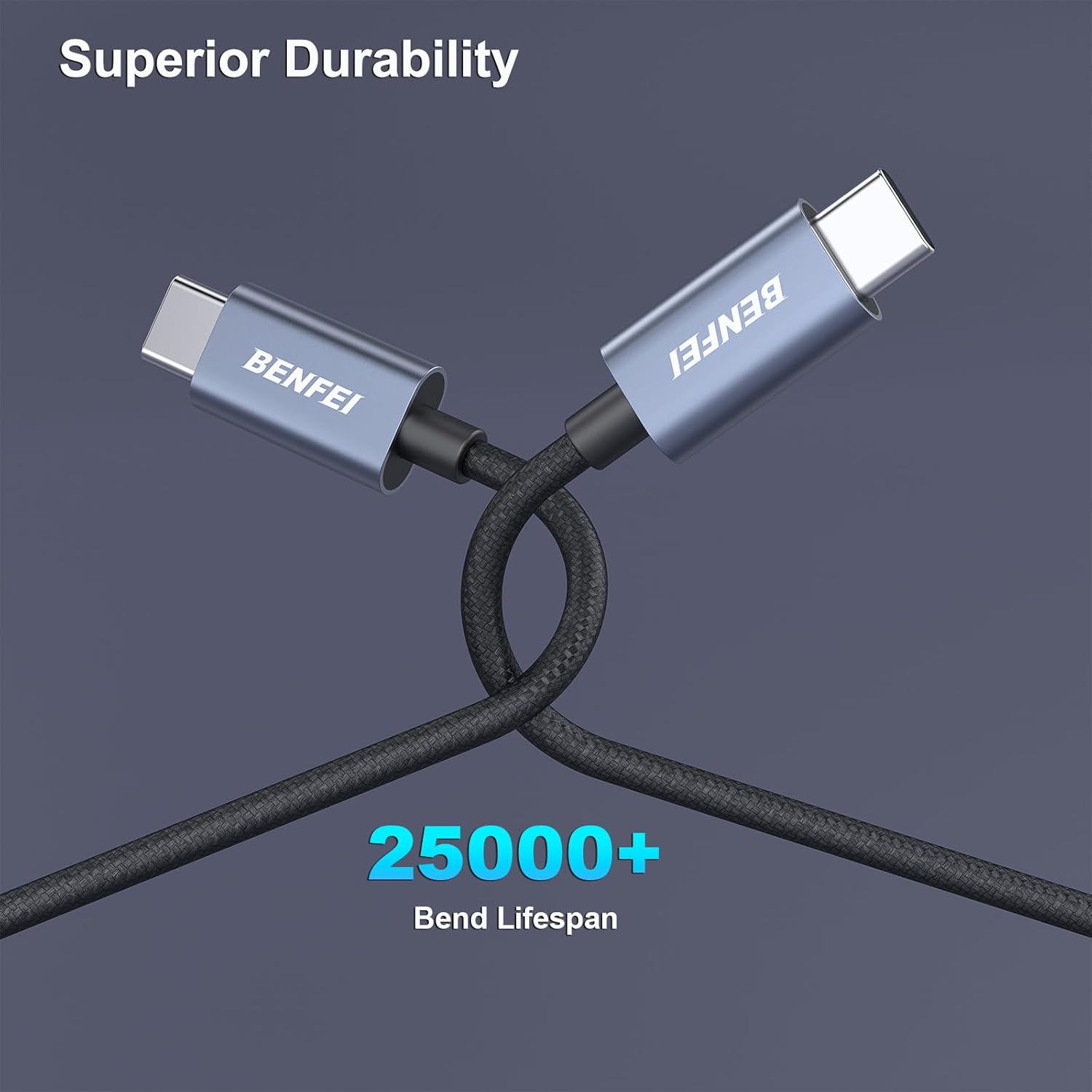 Thumbnail 2 de BENFEI New Silikon USB-C auf USB-C Kabel, 100W, 2 m – langlebig, kinkfrei und schnellladen