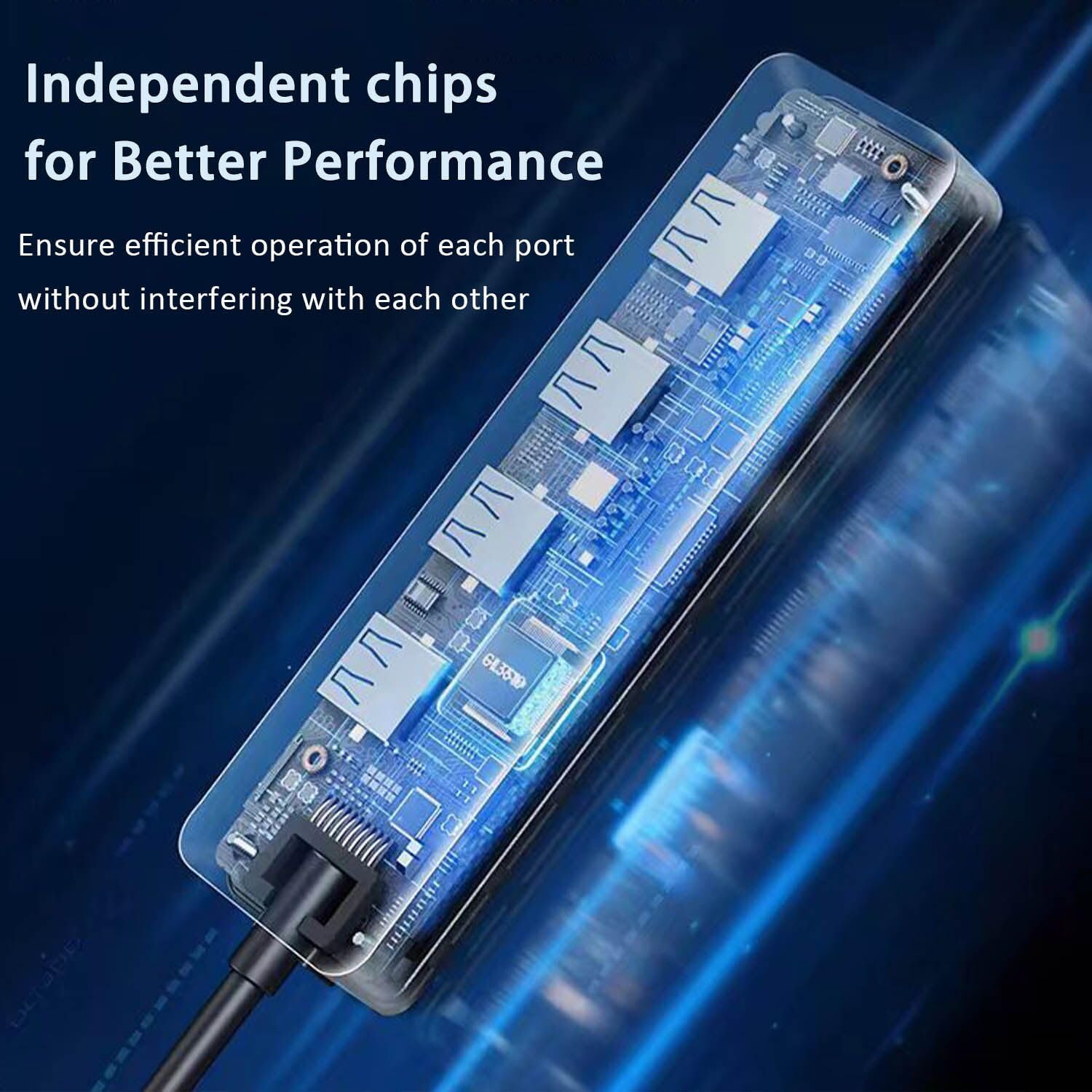 Detalle de VIENON 4-Port USB 3.0 Hub