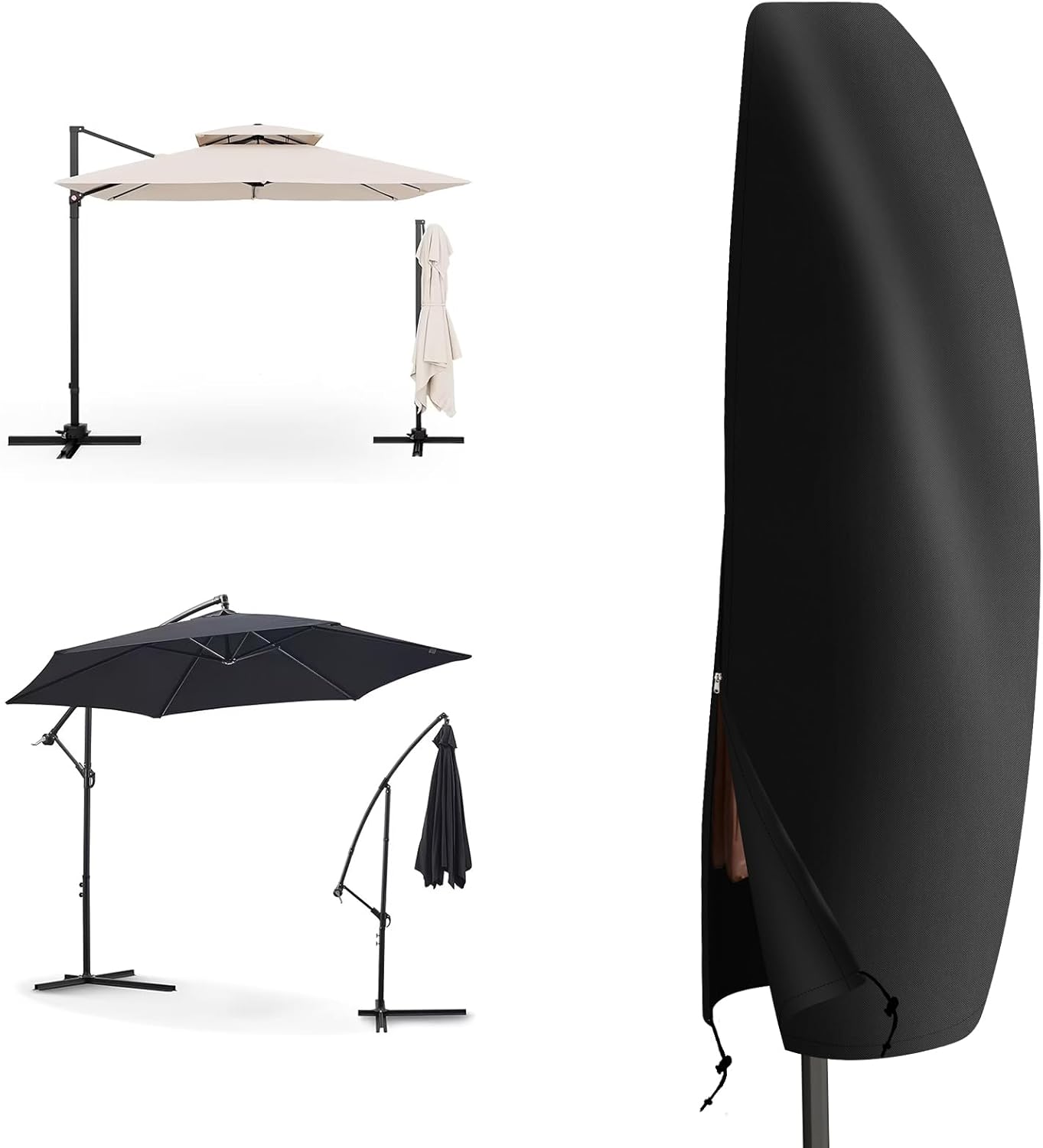Thumbnail 6 de PATIO PLUS Parasol Cover 153x30x30cm – Waterproof 600D Oxford with PVC coating for garden umbrellas