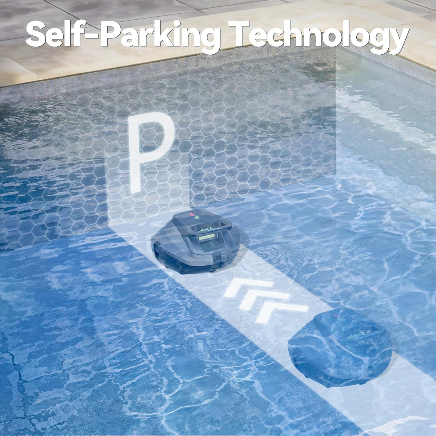 Thumbnail 5 de (Upgrade 2026) Pondee X1 Robot Piscine sans fil : jusqu’à 80 m², stationnement automatique