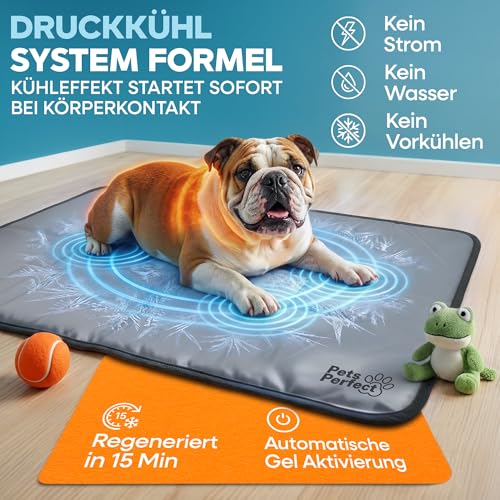 Detalle 2 de Pets Perfect Selbstkühlende Kühlmatte für Hunde – faltbare Kühlmatte mit Gel-Technologie