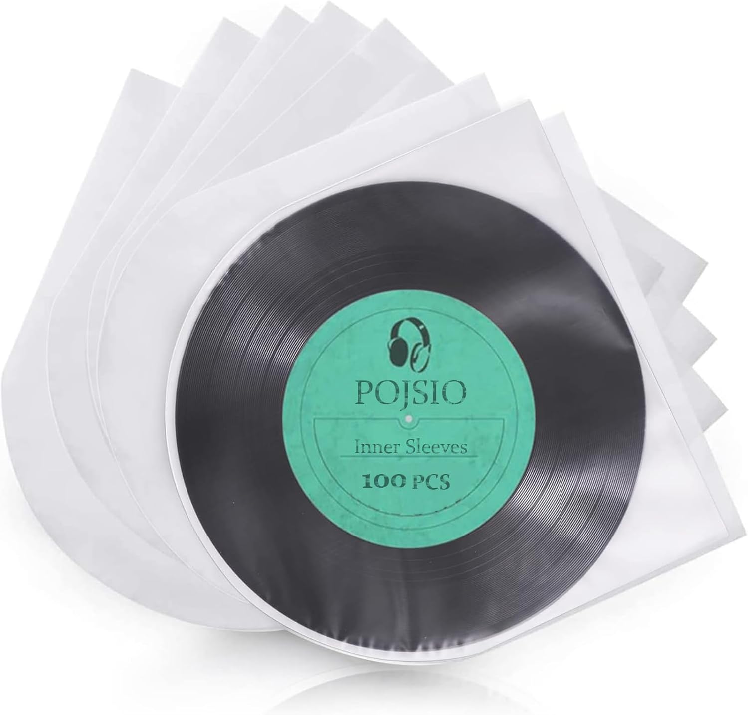Thumbnail 2 de POJSIO 12 Zoll LP Schallplattenhüllen – 25 Stück Außenhüllen aus Polypropylen (32,5 x 32,5 cm, 3 Mil) für Single & Doppel LPs