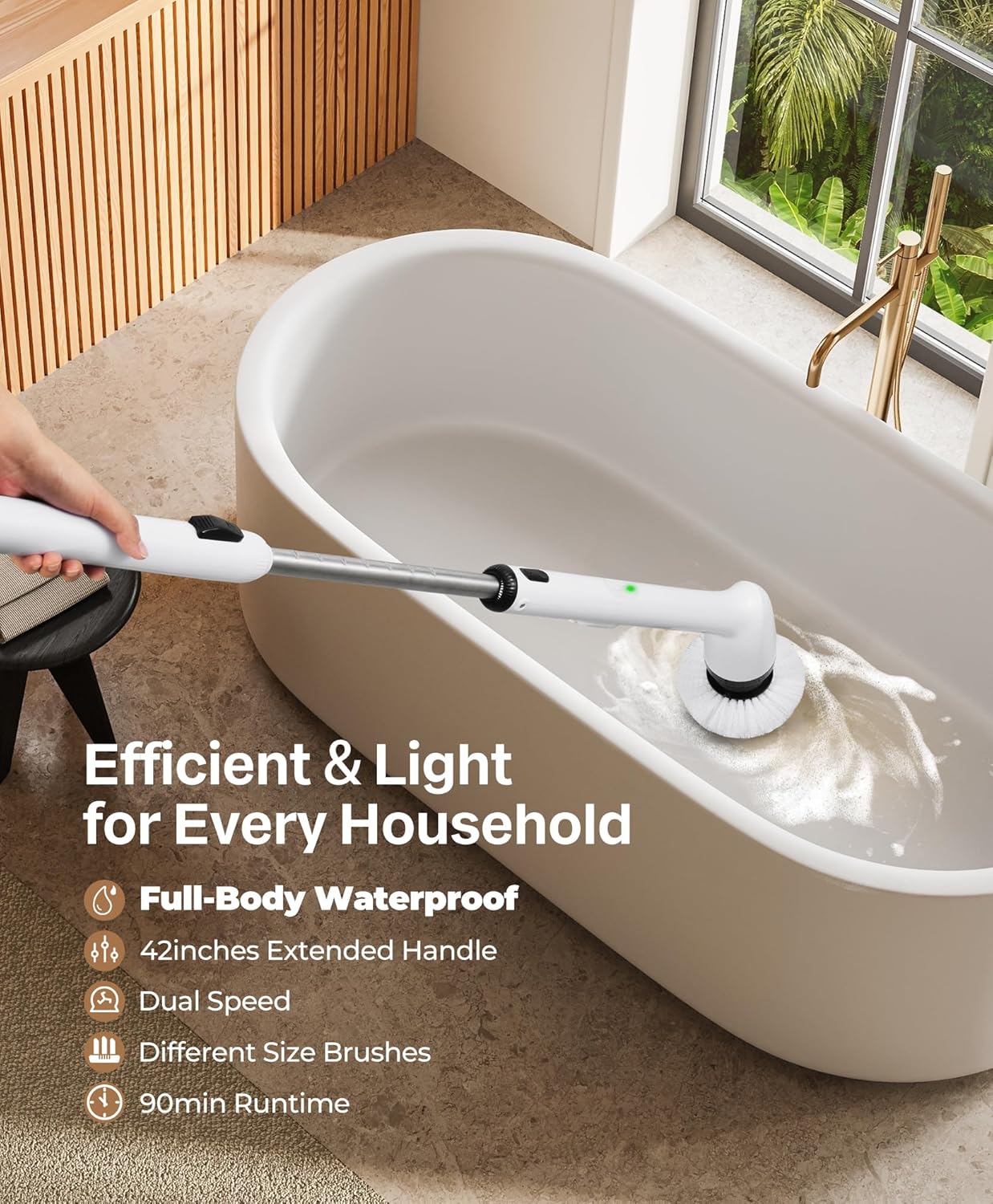 Thumbnail 1 de LyriFine Electric Cleaning Brush 7‑head for shower