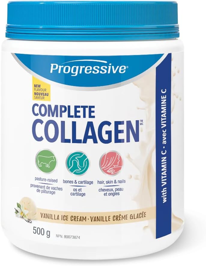 Detalle de Progressive Complete Collagen 813432001015 Powder, Vanilla Ice Cream, 500 g