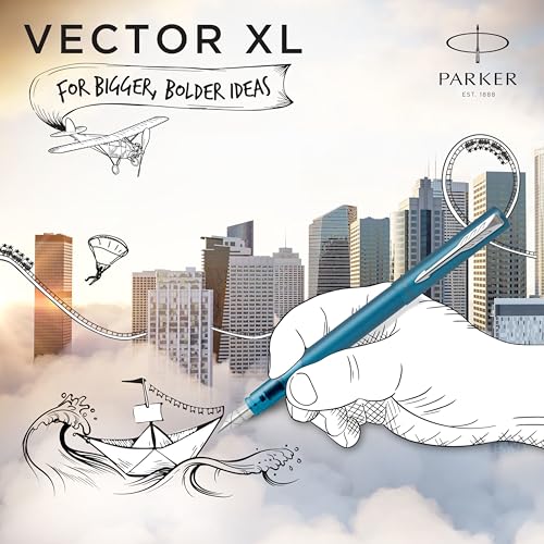 Thumbnail 1 de Parker Vector XL - Pluma Estilográfica Verde Azulado