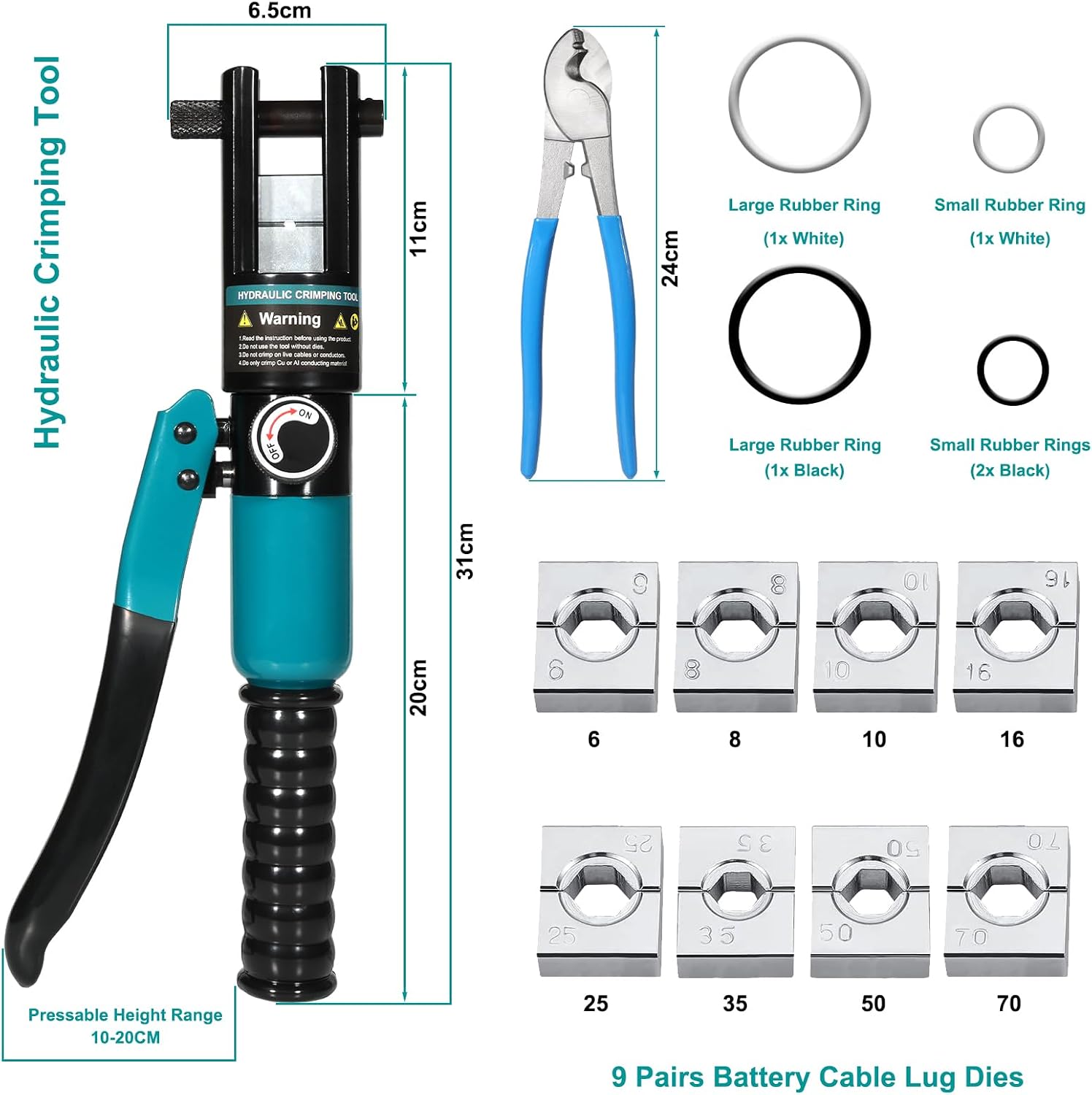 Thumbnail 1 de Brileine Hydraulic Crimping Tool, 10-Ton