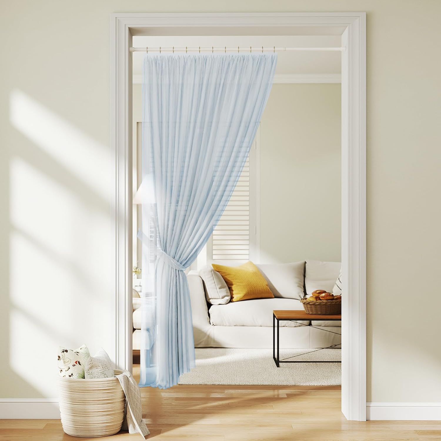 Detalle de QINGYUN Tension Curtain Rod 2-Pack
