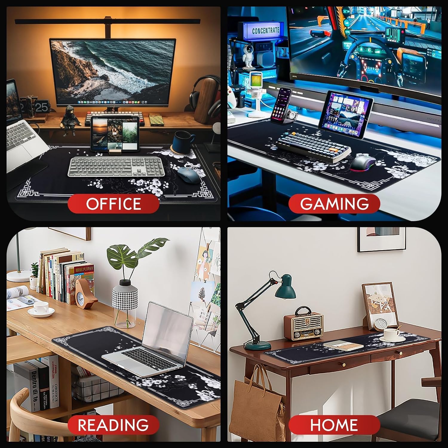 Thumbnail 6 de DESERO Large Gaming Mouse Pad (800 x 300 x 3 mm) – XL Extended Desk Mat