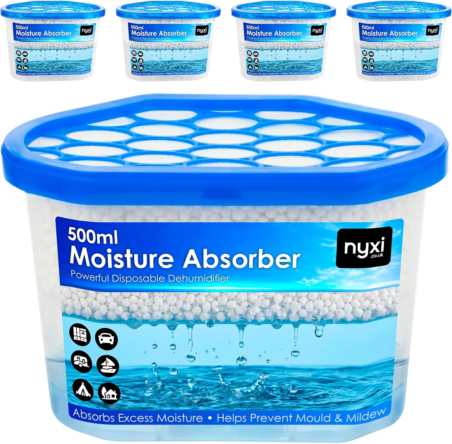 Detalle de Nyxi Dehumidifier Pack 6 x 500ml for damp