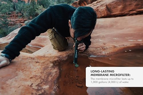 Thumbnail 8 de LifeStraw Personal Water Filter for Hiking, Travel and Emergency (Blue)