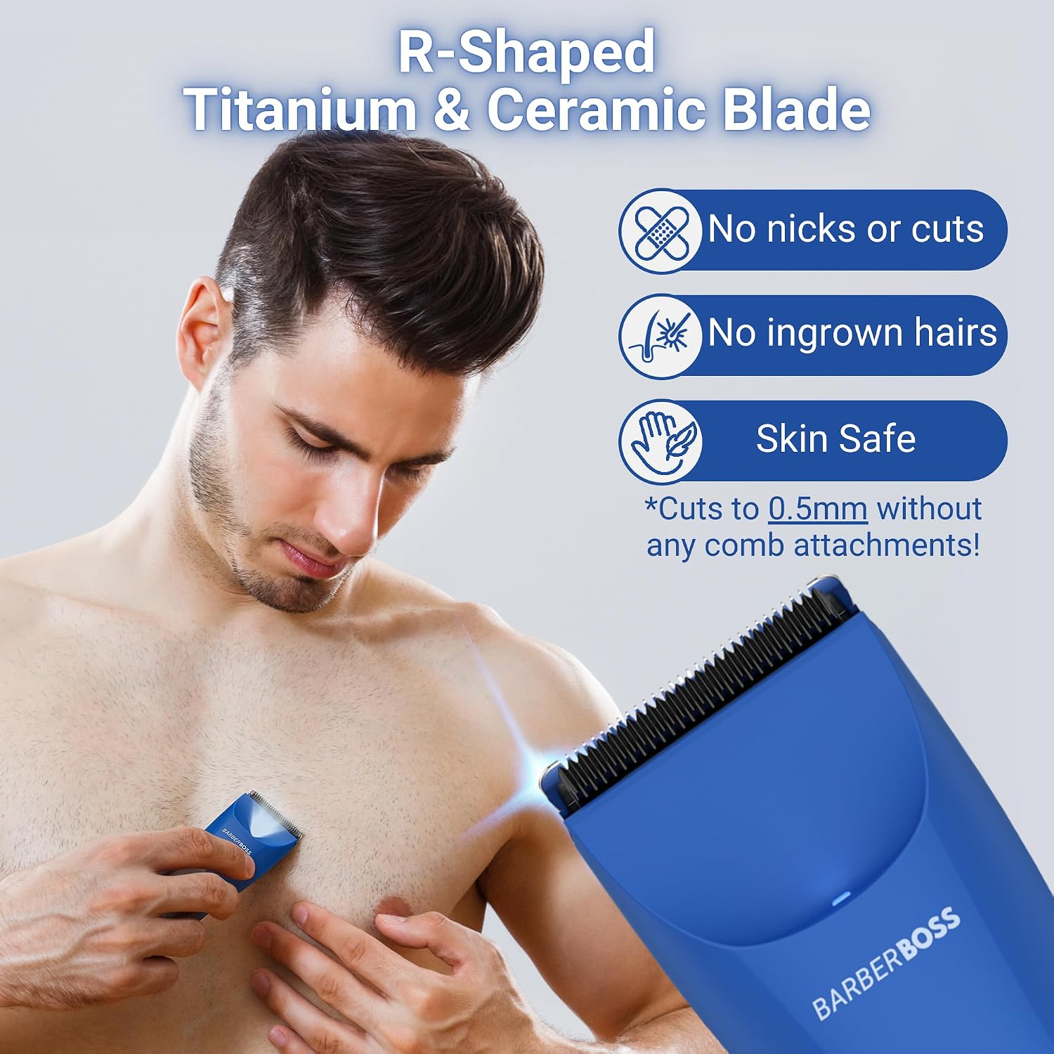Detalle de BarberBoss Balls Trimmer Men: Versatile Groin & Body Groomer for Precise, Everyday Use