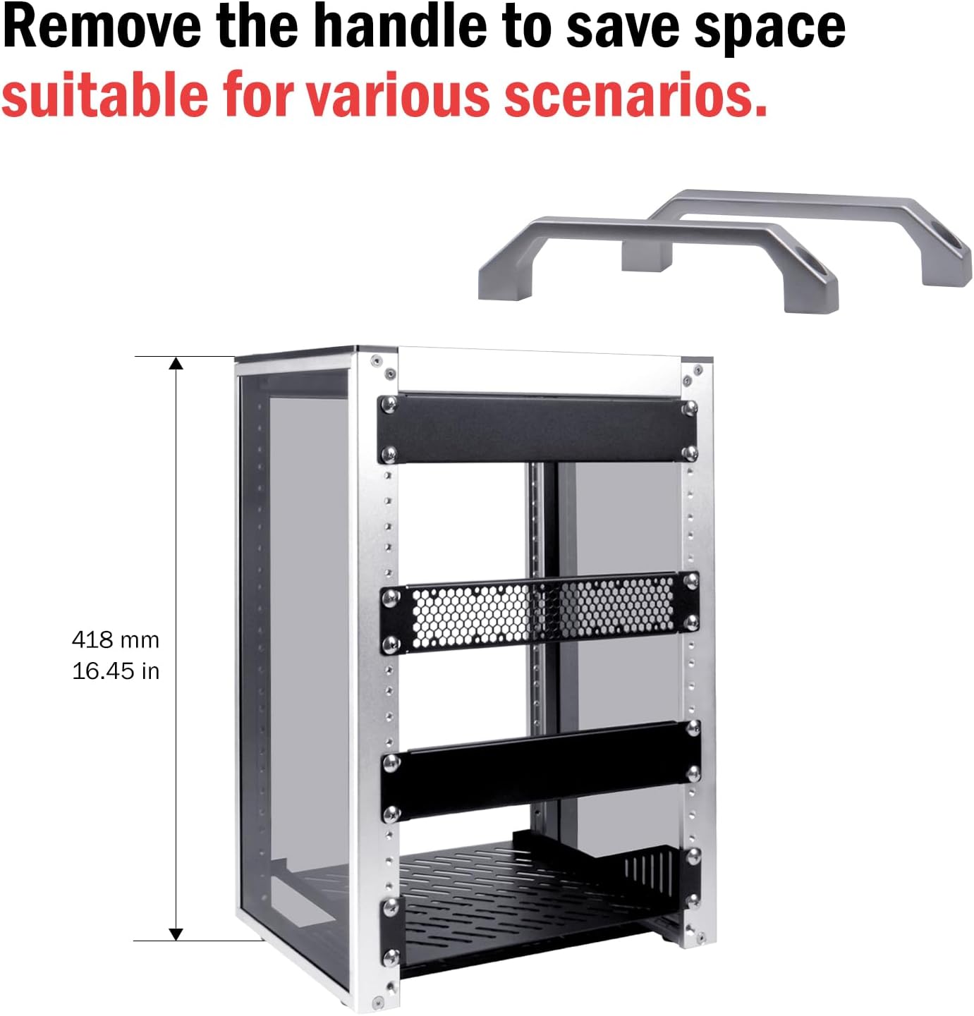 Thumbnail 2 de GeeekPi DeskPi RackMate T1: 10-Inch, 8U Mini Server Rack with Transparent Sides