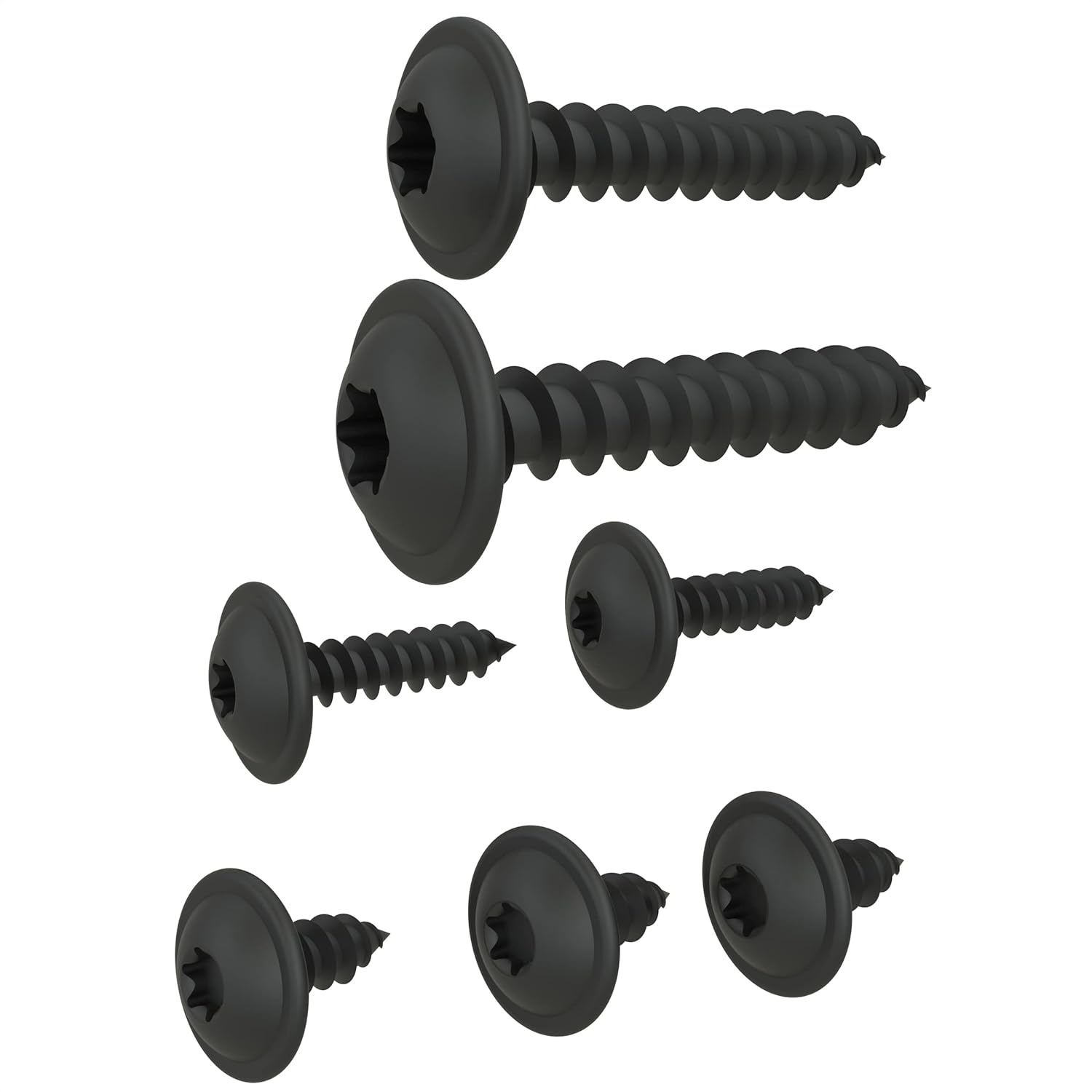 Thumbnail 6 de 100 AUPROTEC Viti autofilettanti 4,2 x 25 mm TORX mezza tonda flangiata zincata nera DIN 7049