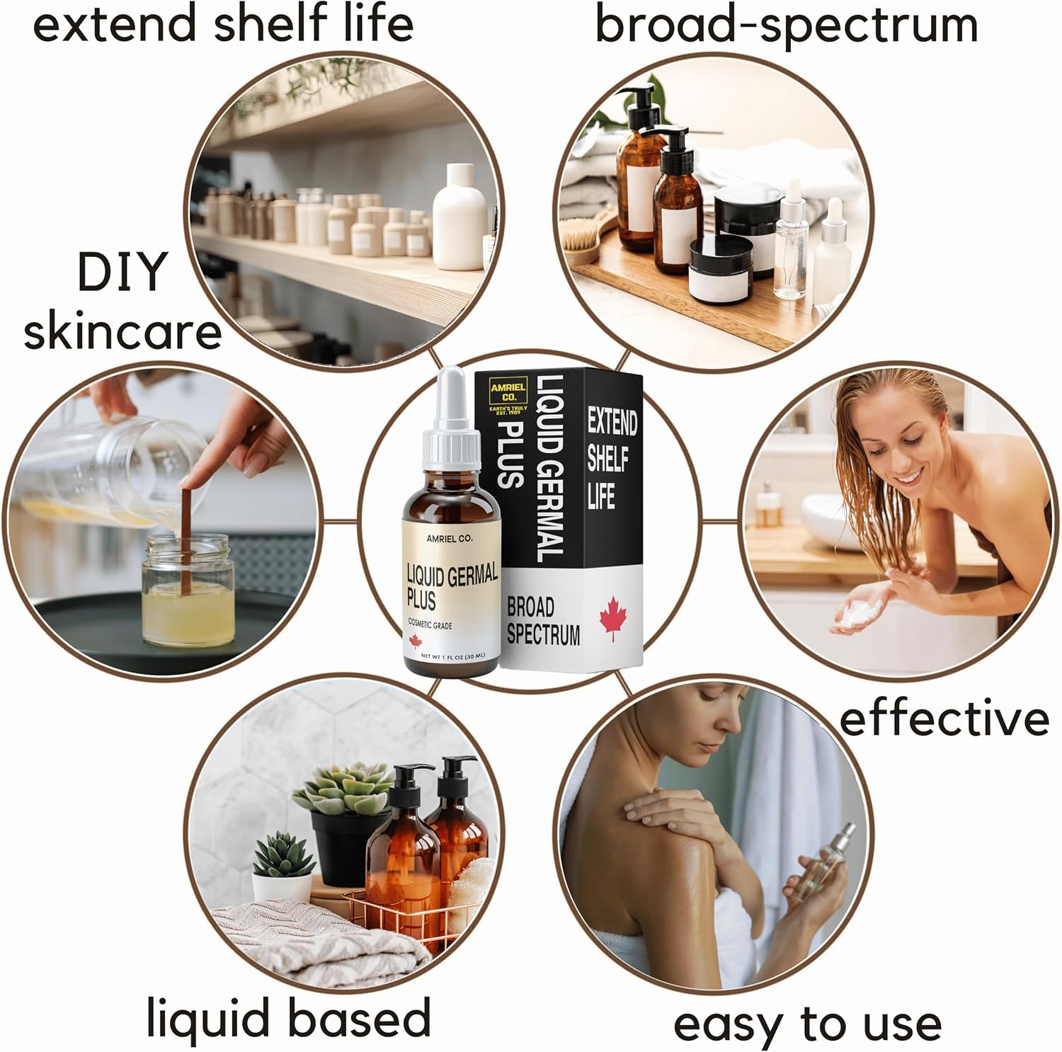 Detalle 2 de Amriel Co Germall Plus Liquid Preservative, 30 mL for Water-Based Skincare
