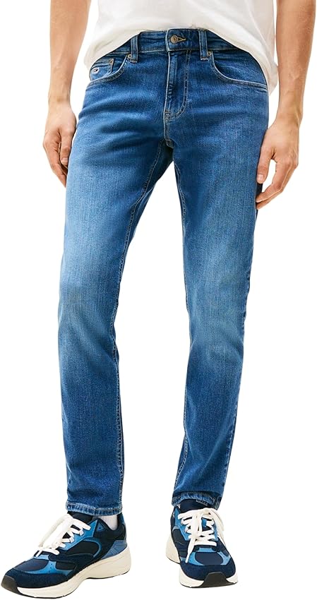 Detalle de Tommy Jeans Hombre Pantalón Vaquero Slim Stretch 🔵 36W/32L