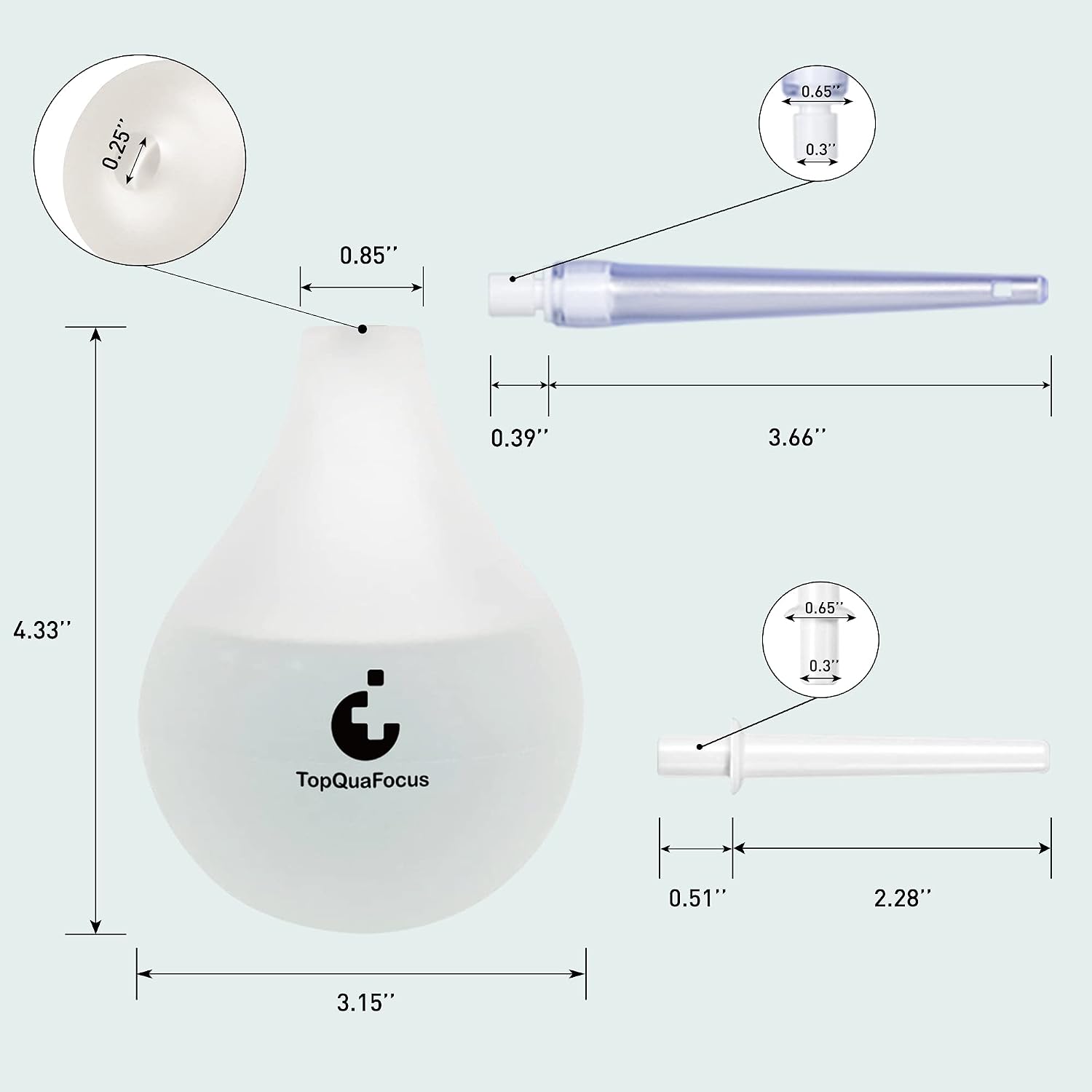 Thumbnail 4 de TopQuaFocus 8oz enema bulb kit for colon cleansing