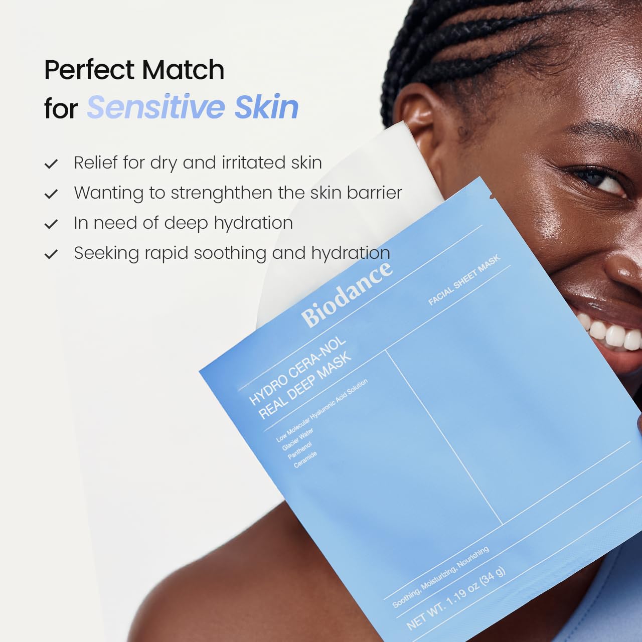 Detalle 2 de BIODANCE Hydro Cera-nol hydrating night mask for sensitive skin