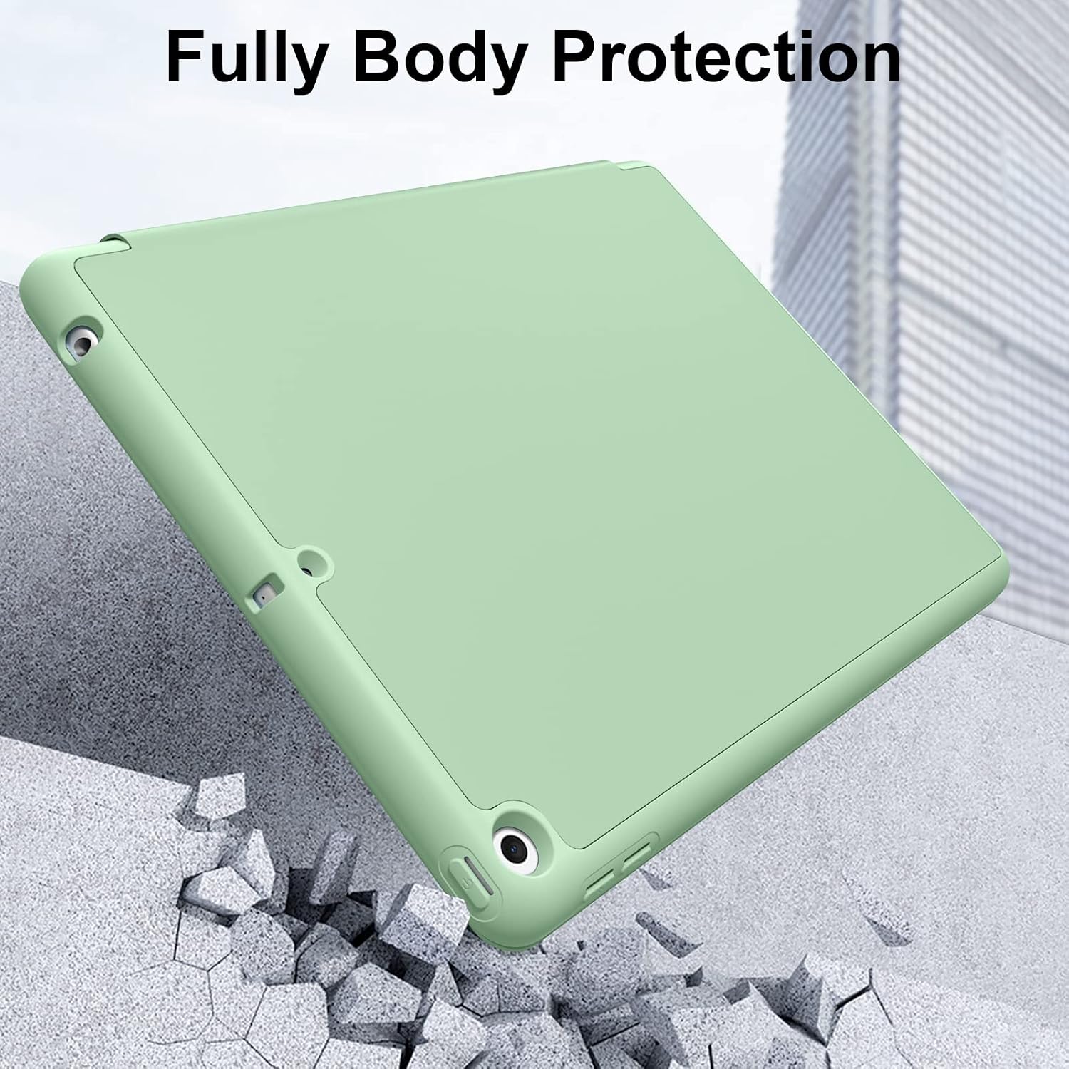 Thumbnail 6 de Vobafe Case for iPad 9th/8th/7th Generation 10.2-inch (2021/2020/2019) in Green with Pencil Holder and Auto Wake/Sleep