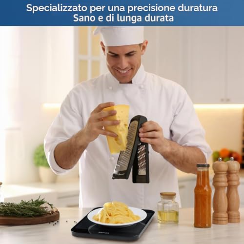 Detalle de Vitafit 15kg Bilancia Cucina Digitale – piattaforma 215x180 mm, precisione 1 g