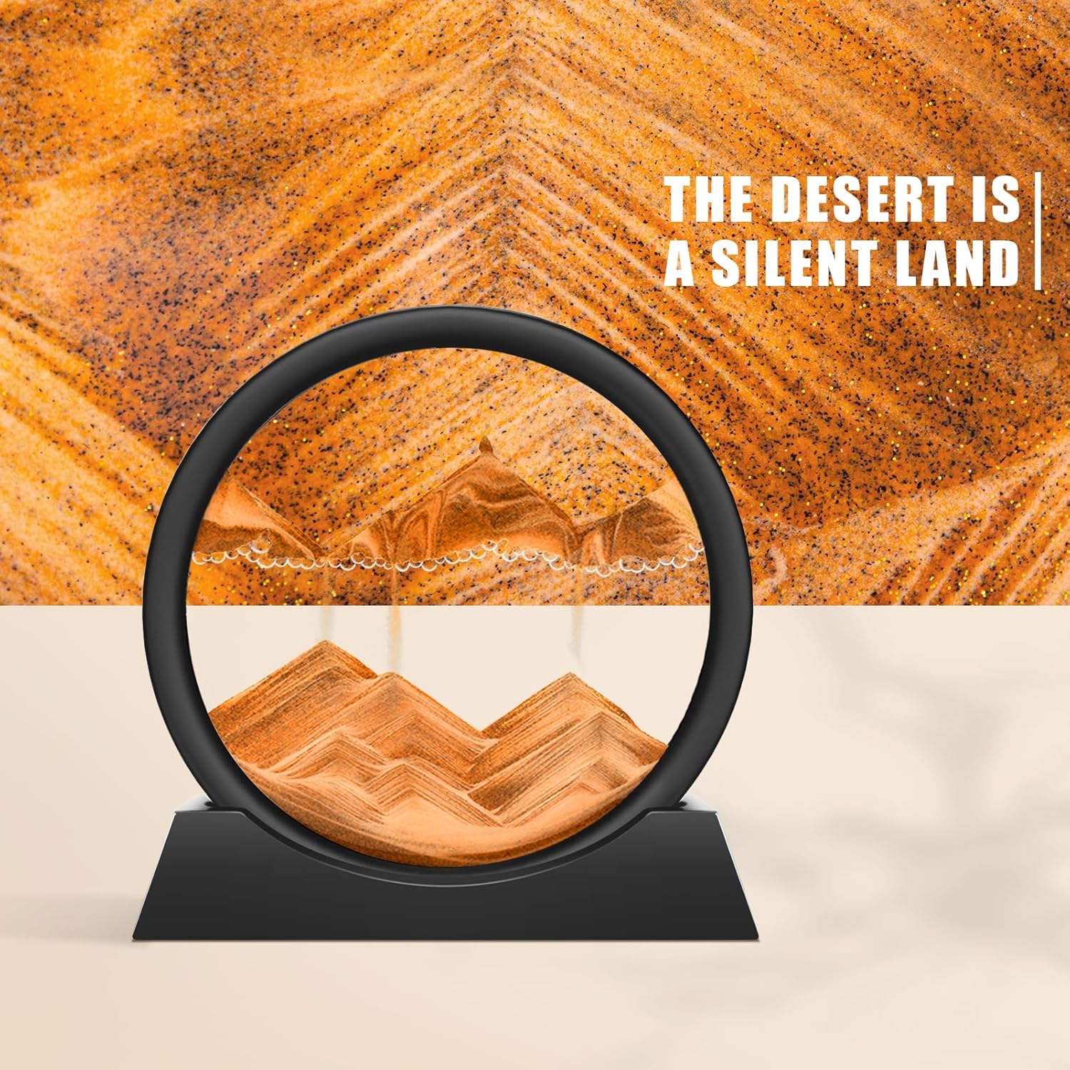 Thumbnail 4 de Wai Danie Cuadro de Arena 3D Sandscape Dorado 7" 🌟