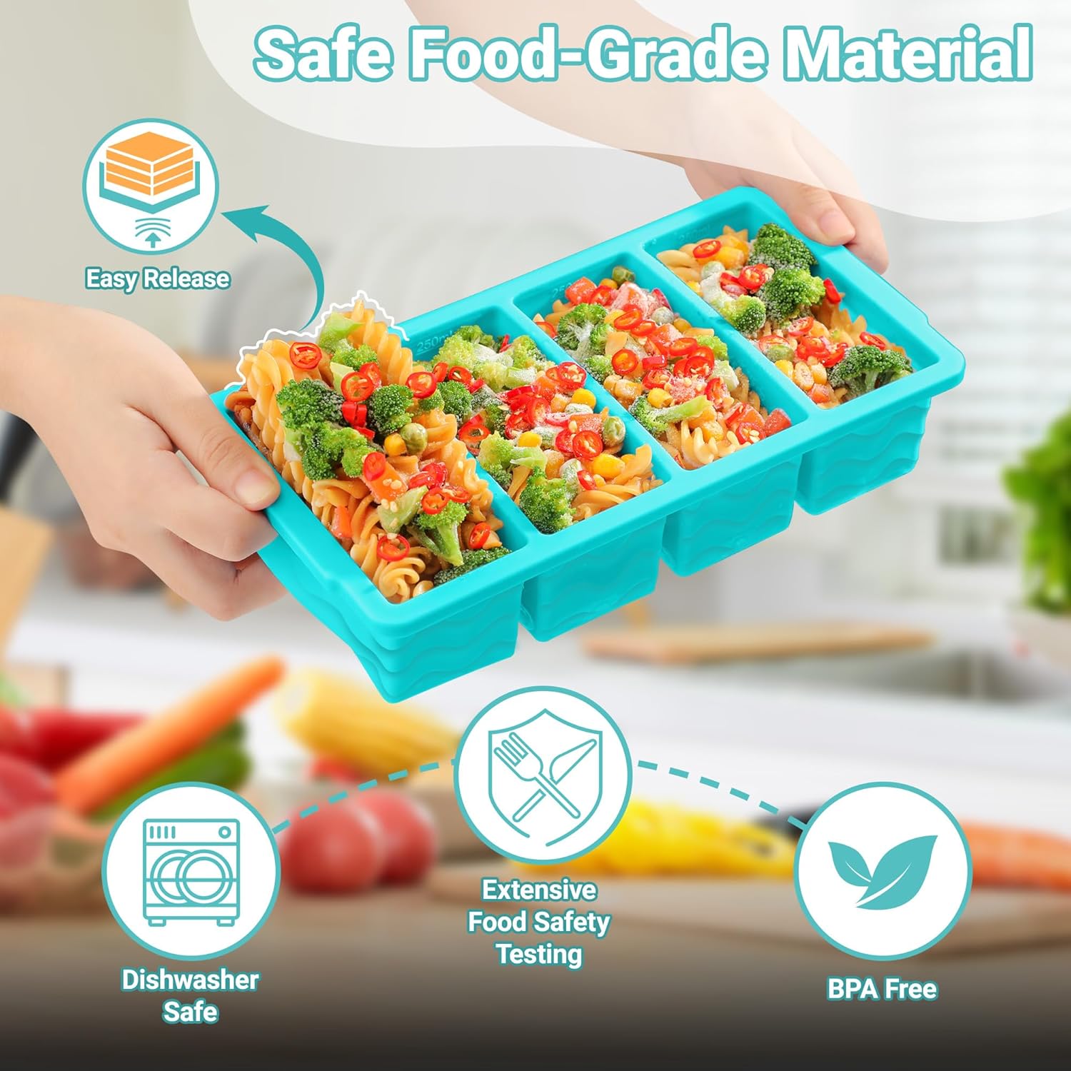 Detalle de Silicone Soup Freezer Molds 250 mL — 2 Pack
