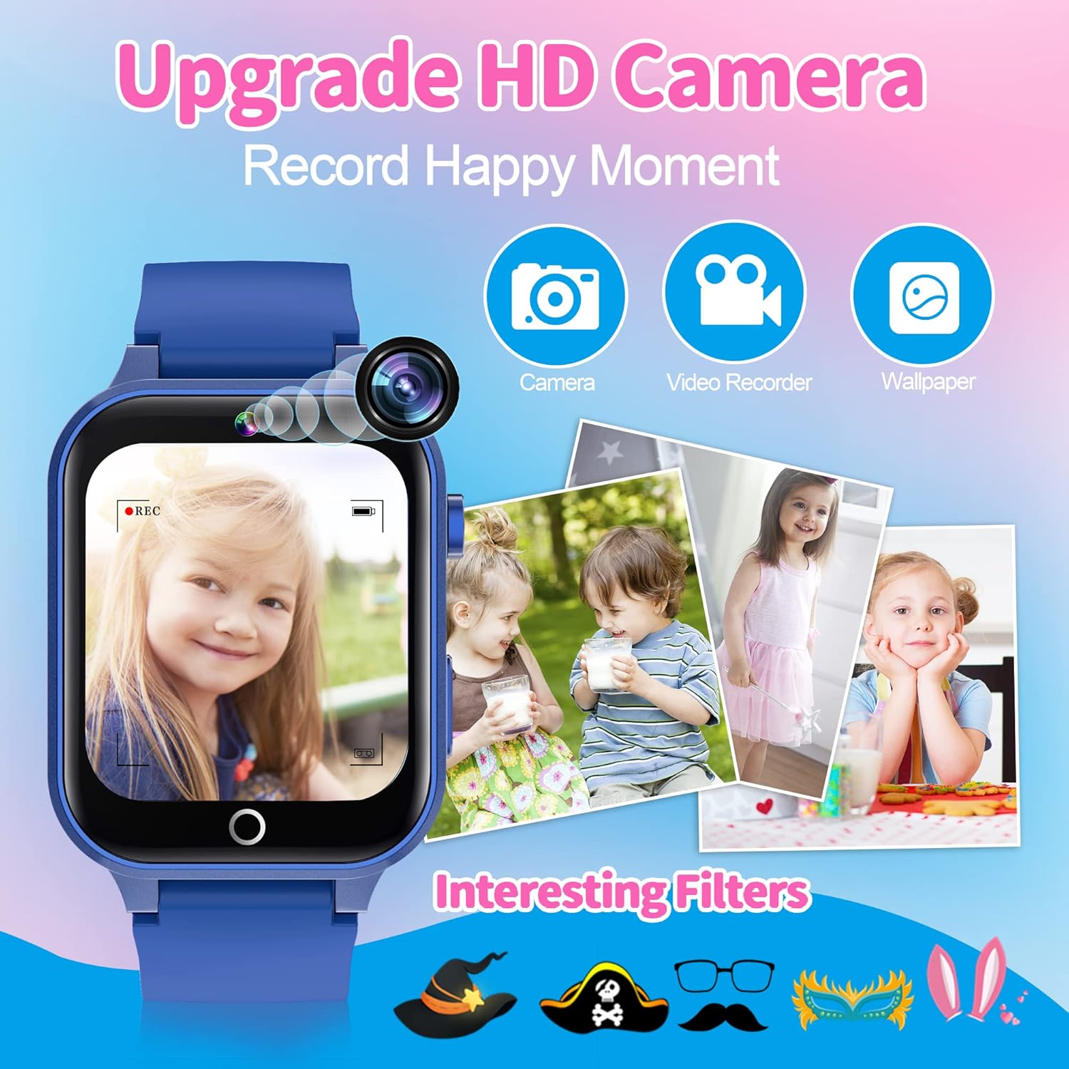 Thumbnail 1 de YEDASAH Kids Smart Watch (HD touchscreen, camera, step counter) for ages 4–12