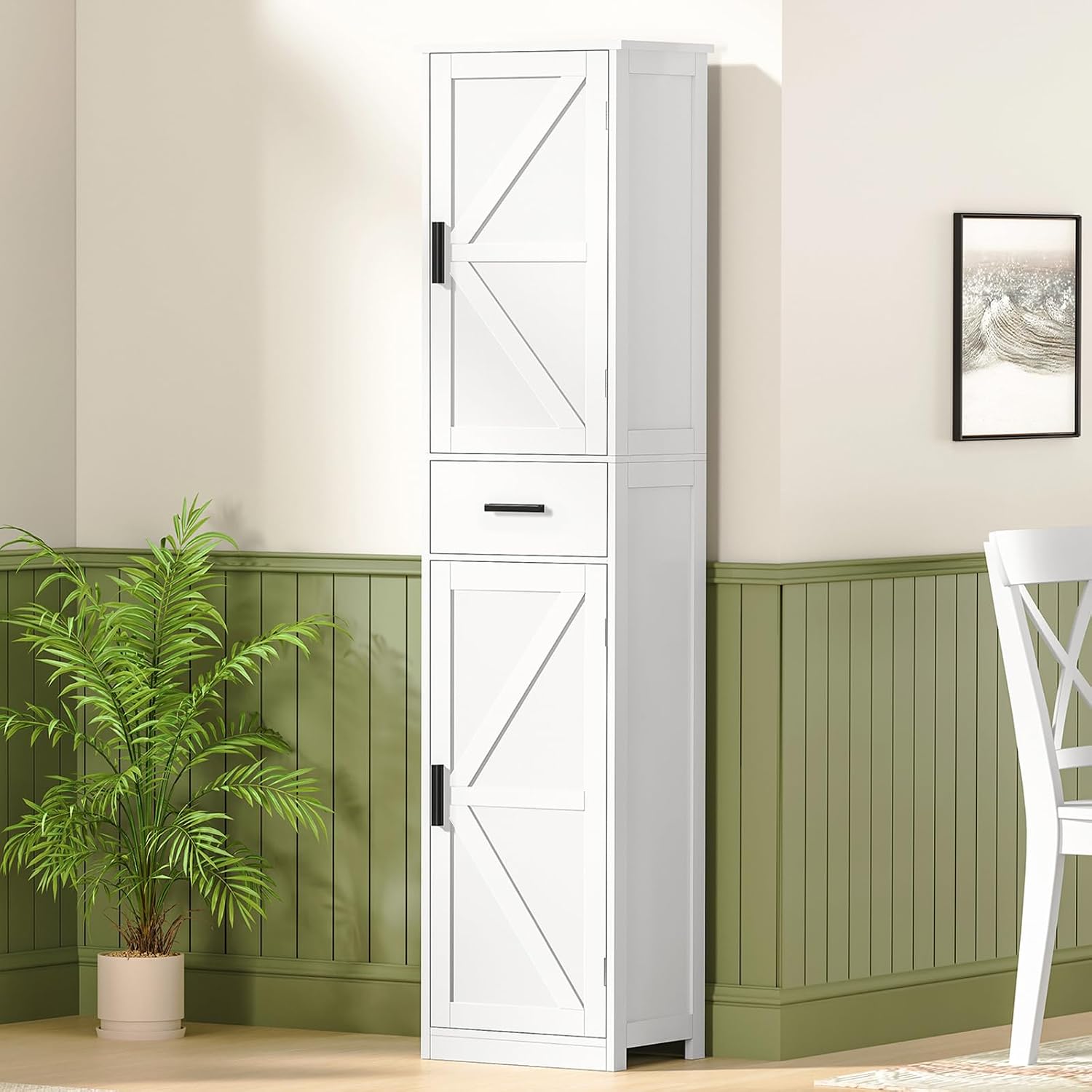 Detalle de WEENFON Bathroom Storage Cabinet, 67-Inch