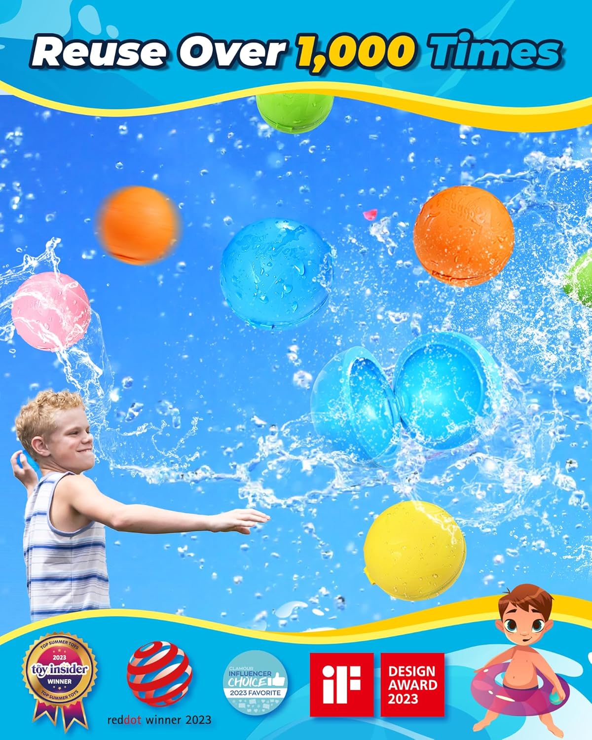 Detalle 2 de SOPPYCID 10PCS Reusable Water Balloons Quick Fill