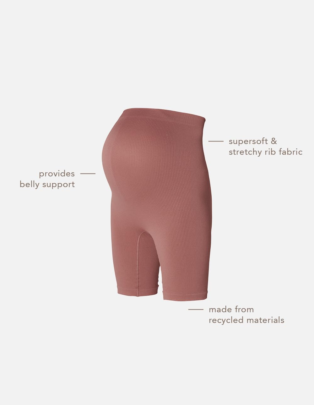 Detalle de Noppies Nais OTB Short de Motard Côtelé sans Coutures Femme — Maternité éco-responsable et ultra-extensible