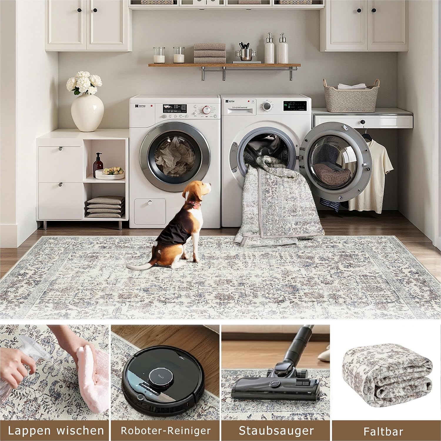 Thumbnail 6 de HUGEAR vintage rug 200x300cm for high traffic