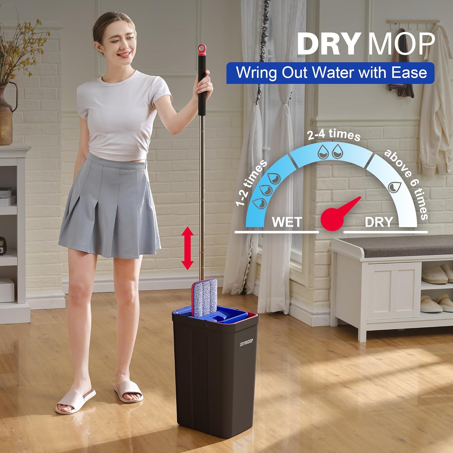 Detalle 2 de JOYMOOP Mop and Bucket Set with 6 Pads ⚙