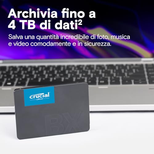 Detalle de Crucial BX500 1TB SSD SATA 2,5" - Prestazioni everyday per notebook e PC desktop