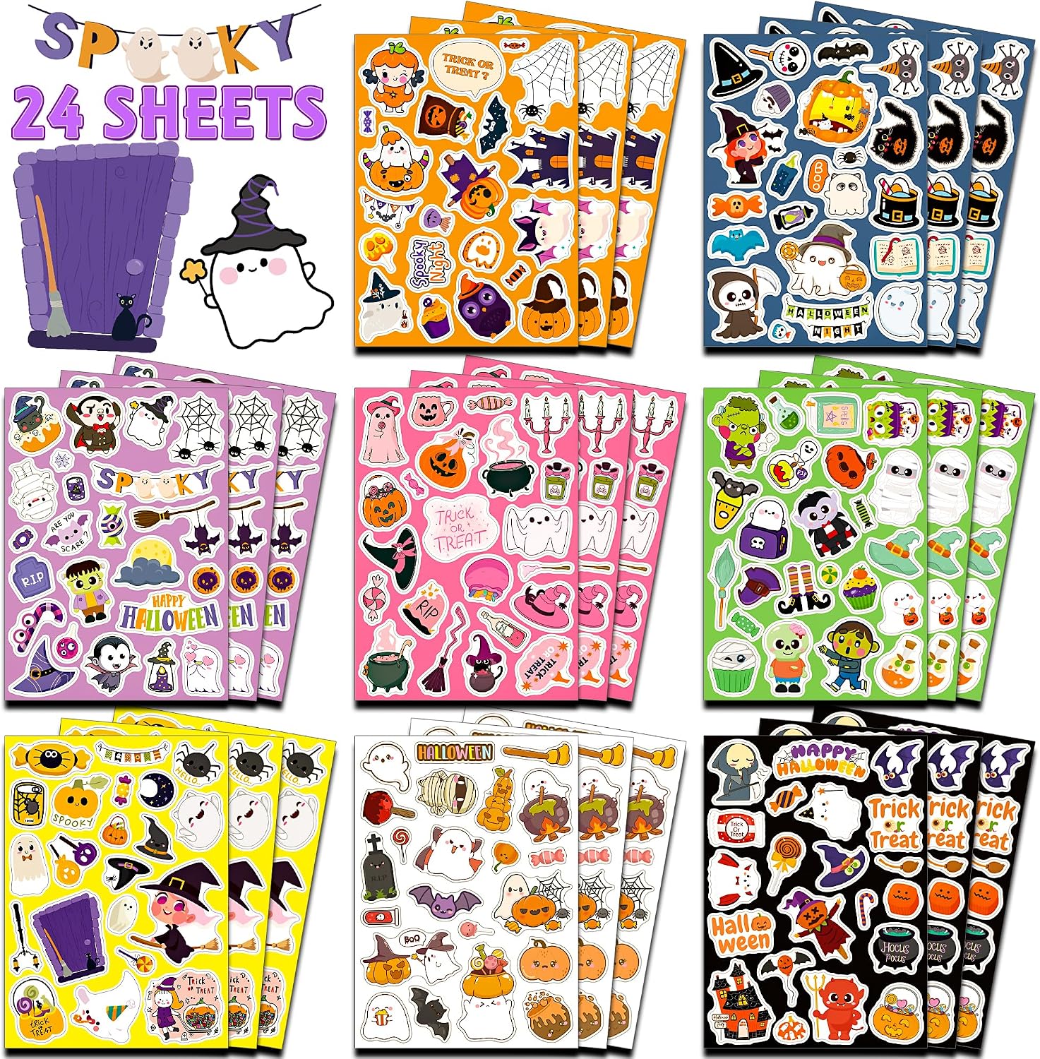 Detalle de Halloween Stickers, 24 Sheets