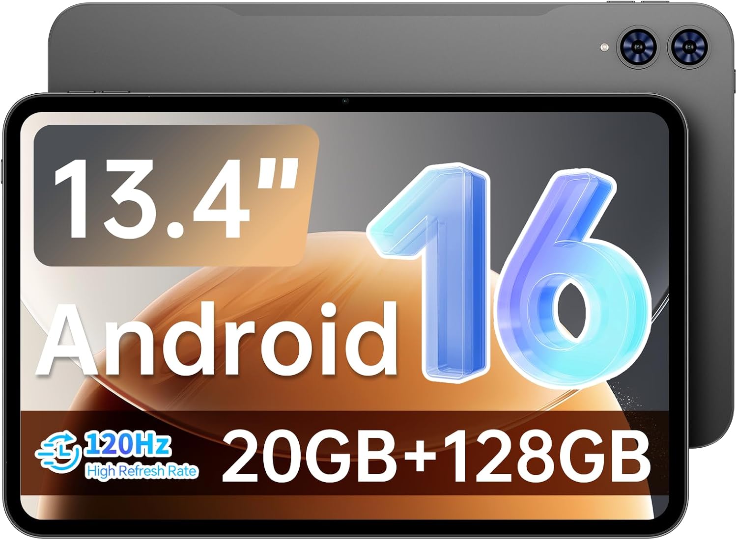 Detalle de TECLAST Android 16 T65 13.4-Inch Tablet: Big display, big storage, all-day versatility
